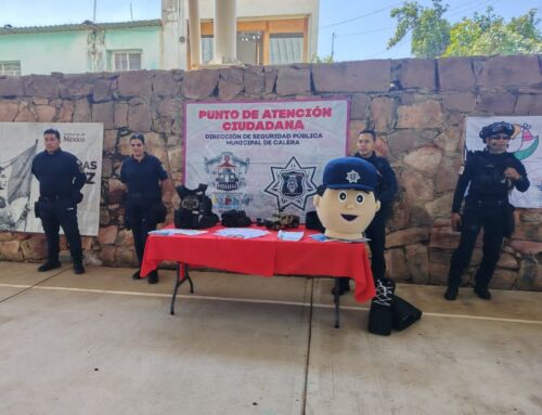 Refuerza Policía Estatal la proximidad social durante el evento infantil en Calera