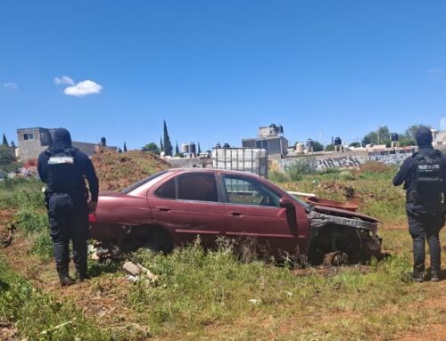 Aseguran Policía Estatal y Municipal vehículo con reporte de robo 
