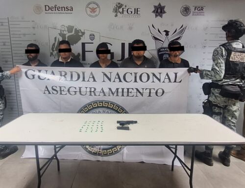 Detienen Fuerzas de Seguridad a cinco probables generadores de violencia; aseguran arma de fuego y droga