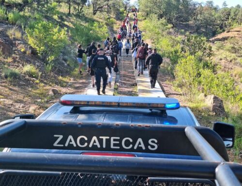 Brindan Policía Estatal y Municipal acompañamiento y seguridad a actividad escolar en Monte Escobedo