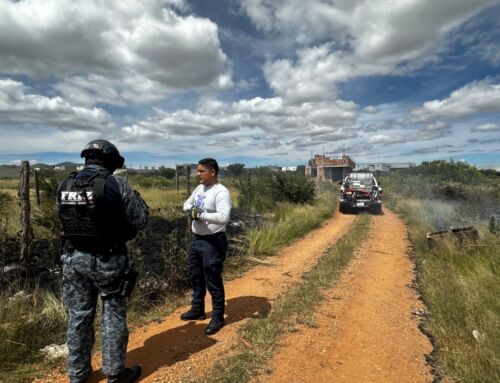 Coordina FRIZ acciones con Protección Civil para sofocar incendio de maleza en Guadalupe
