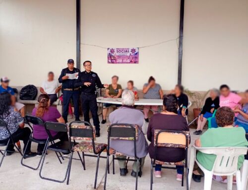 Fortalece Policía Estatal y Policía Municipal la cercanía con personas adultas mayores en Apulco