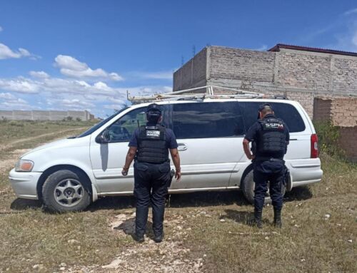 Policía Municipal asegura vehículo con reporte de robo en Fresnillo