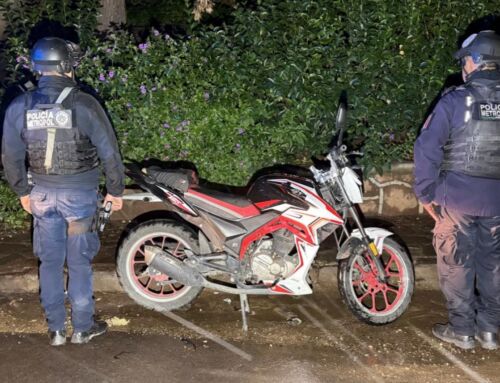Aseguran motocicleta con reporte de robo en Zacatecas