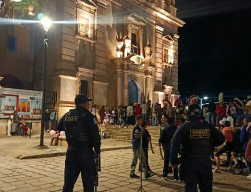 Acompañan corporaciones policiales peregrinación religiosa en Villa González Ortega