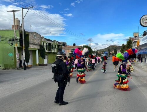 Acompañan Policía Estatal Preventiva y Policía Municipal peregrinación religiosa en Villa Hidalgo