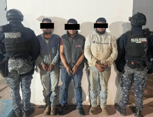 Detienen policías Estatal y Metropolitana a tres hombres por probable robo de hidrocarburo
