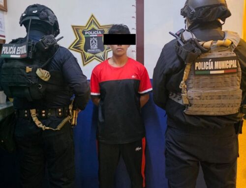 Coordinación policial permite detener a un hombre en posesión de probable droga en Guadalupe