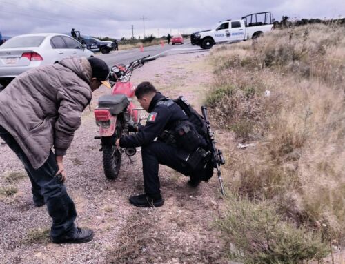 Brindan policías estatales y municipales auxilio a conductores varados en carreteras de Villa Hidalgo y Villanueva